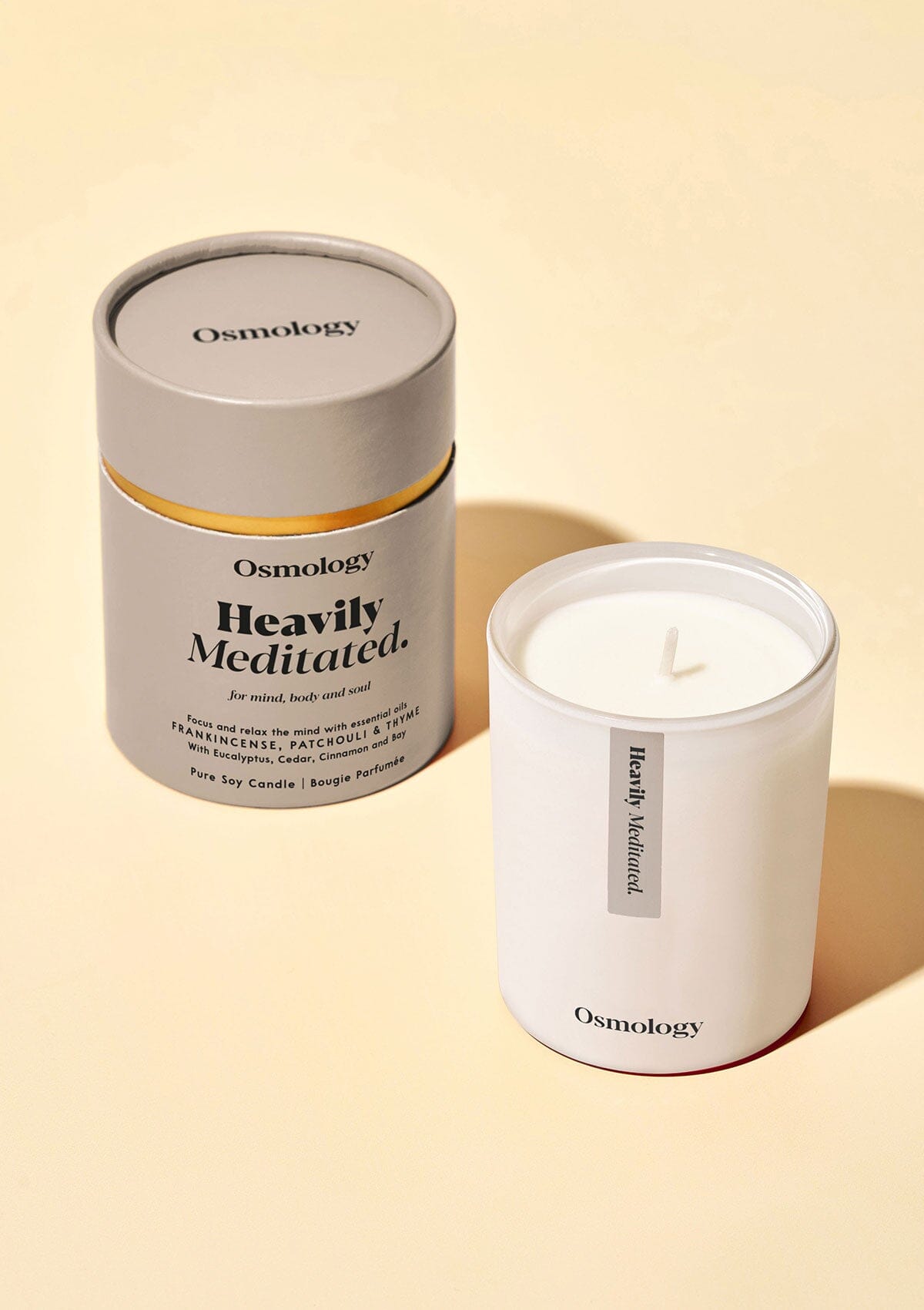 Heavily Meditated Scented Candle - Frankincense Patchouli and Thyme