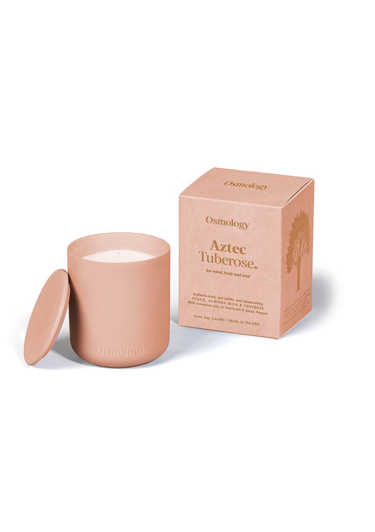 Aztec Tuberose Scented Candle - Peach Almond Milk and Tuberose