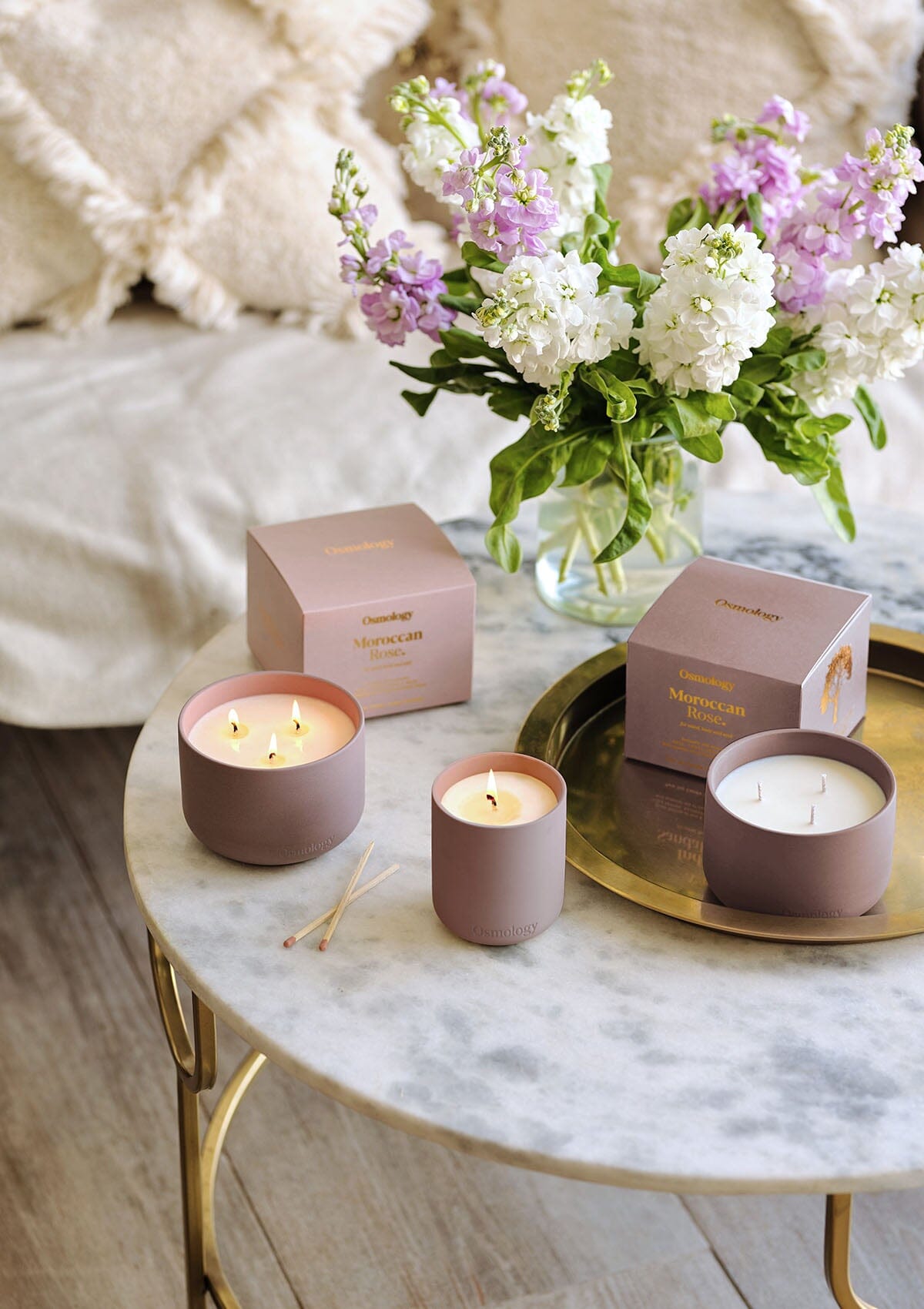 Moroccan Rose Scented Candle - Rose Tonka and Musk