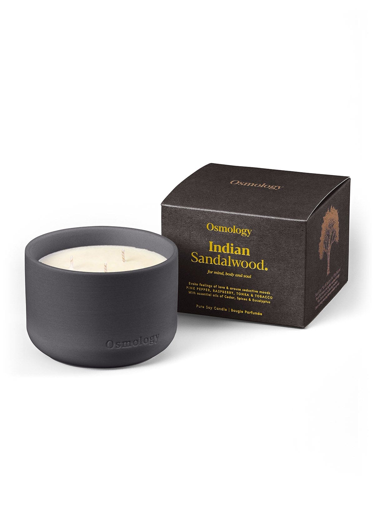 Indian Sandalwood Scented Triple Wick Candle