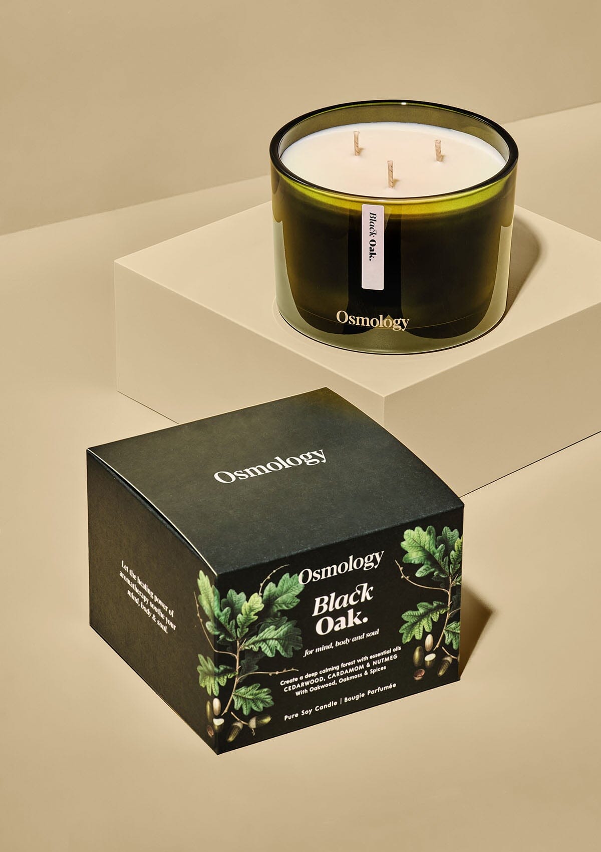 Black Oak Scented Triple Wick Candle