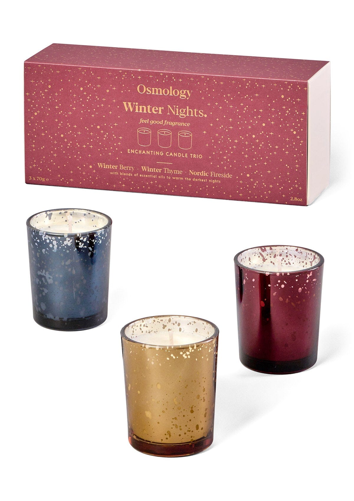 Winter Nights Gift Set of Three Travel Scented Candle