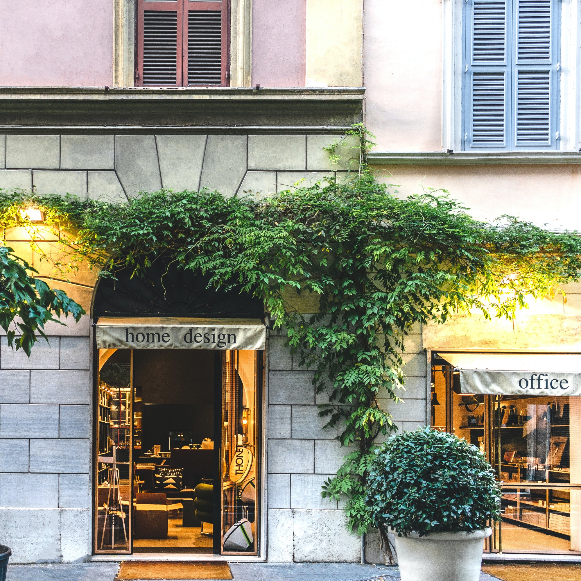 decorative store front of a home and interior shop